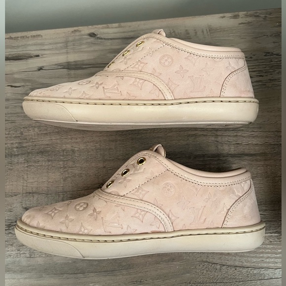 Louis Vuitton monogram leather pink kids girls shoes sneakers size EU 27 - Picture 8 of 10